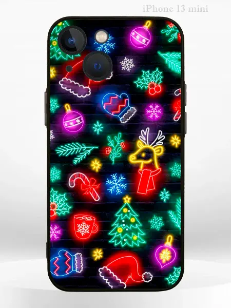 PRINTberries Чехол на iPHONE 13 mini с принтом новогодний collage