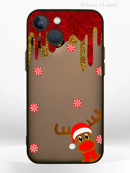 PRINTberries Чехол на iPHONE 13 mini с принтом новогодний deer