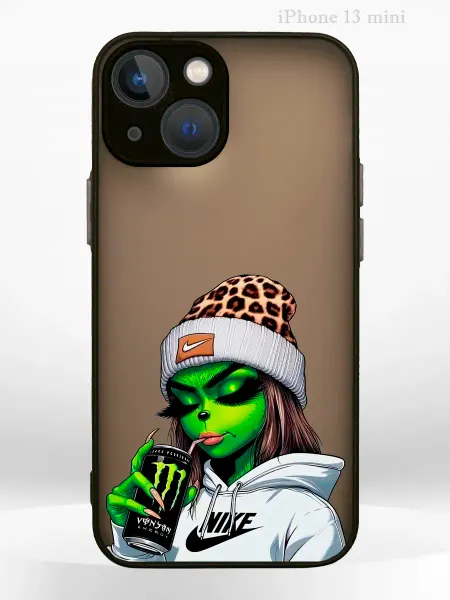 PRINTberries Чехол на iPHONE 13 mini с принтом новогодний grinch nike