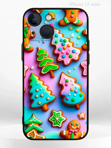 PRINTberries Чехол на iPHONE 13 mini с принтом новогодний spruce