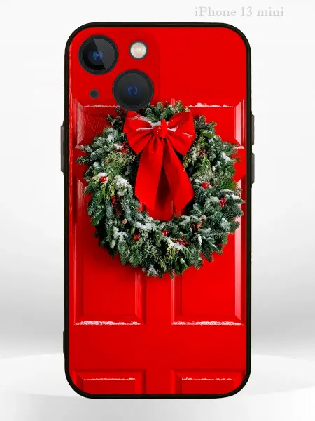 PRINTberries Чехол на iPHONE 13 mini с принтом новогодний wreath