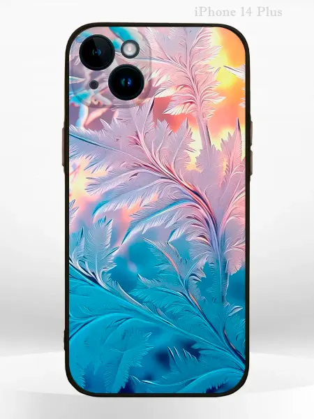 PRINTberries Чехол на IPHONE 14 Plus с принтом новогодний hoarfrost