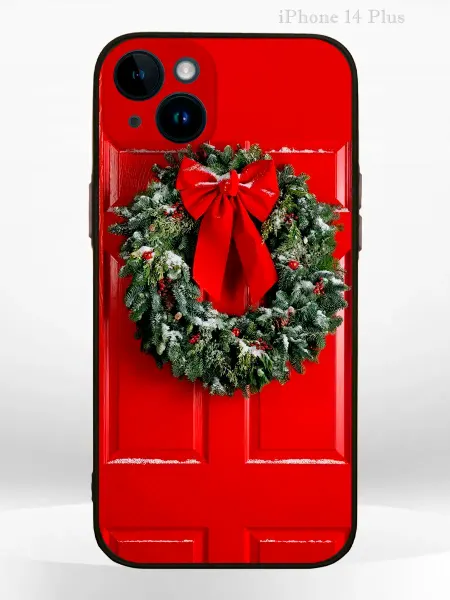 PRINTberries Чехол на IPHONE 14 Plus с принтом новогодний wreath