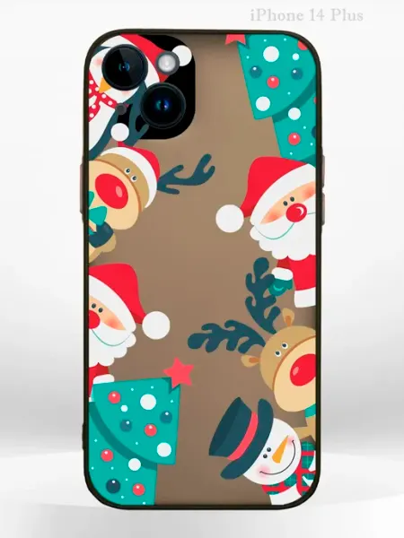 PRINTberries Чехол на IPHONE 14 Plus с принтом новогодний коллаж