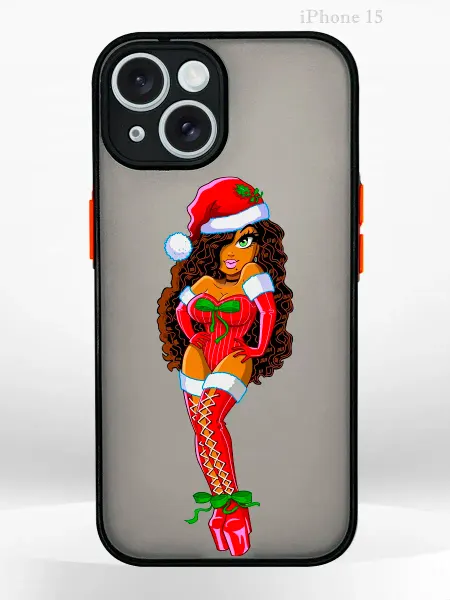 PRINTberries Чехол на iPHONE 15 с принтом новогодний girl