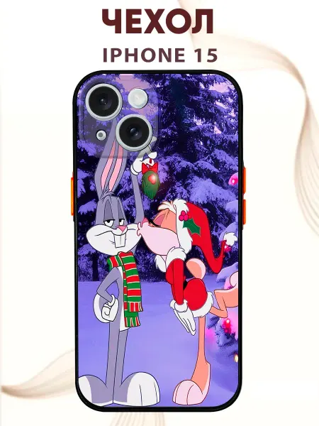 PRINTberries Чехол на IPHONE 15 с принтом багз банни