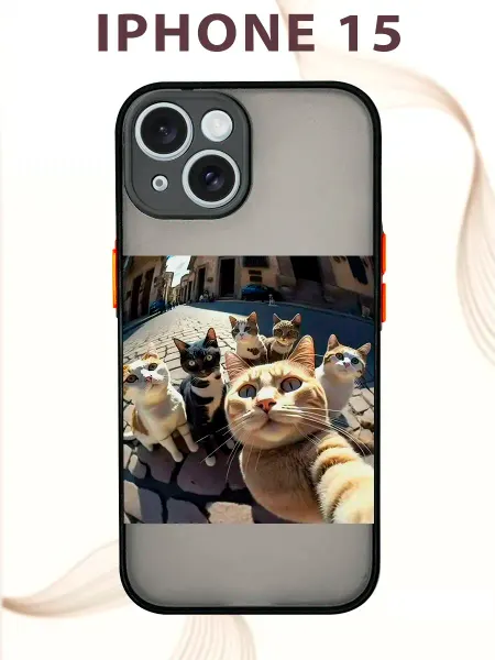 PRINTberries Чехол на IPHONE 15 с принтом котик