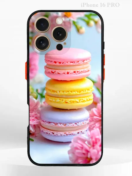PRINTberries Чехол на iPHONE 16 PRO с принтом Макарон