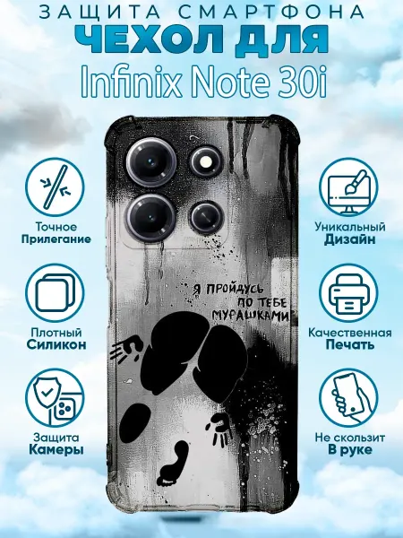 Sweetcase Чехол на INFINIX NOTE 30i с принтом мем абстракция