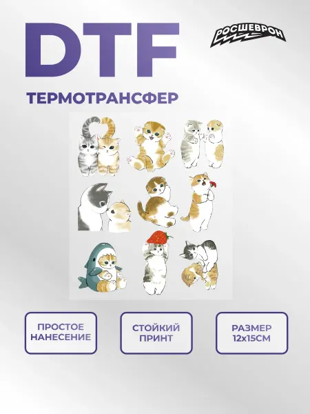 РосШеврон DTF термотрансфер на одежду, принт для одежды