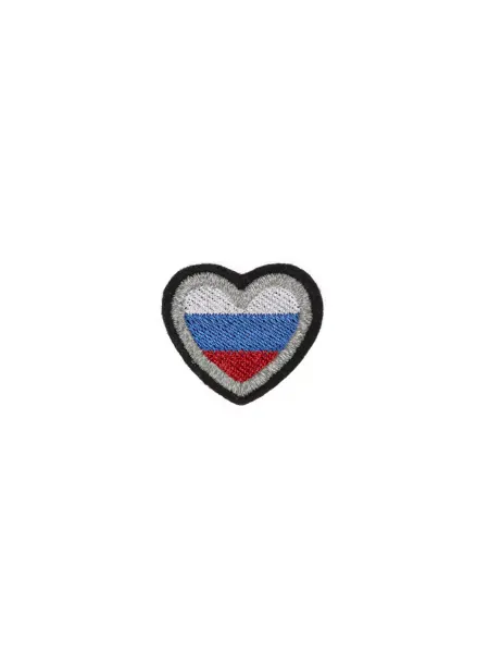 Округ Шеврон Сердце триколор термо основа