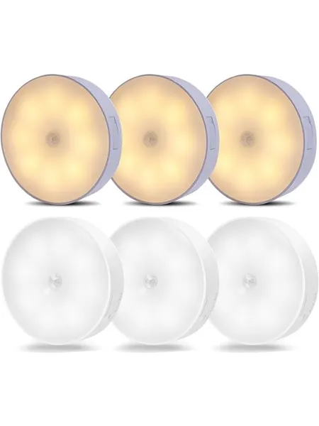 Светодиодный сенсорный ночник 8 LED, аккумуляторный, USB, магнитный, 1 шт