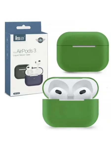 Мягкий силиконовый чехол для AirPods 3 в голубом цвете