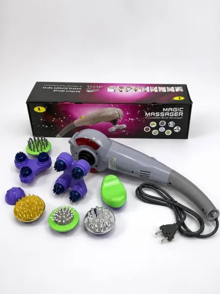 Массажер «Дельфин» (Magic Massager) с 8 насадками