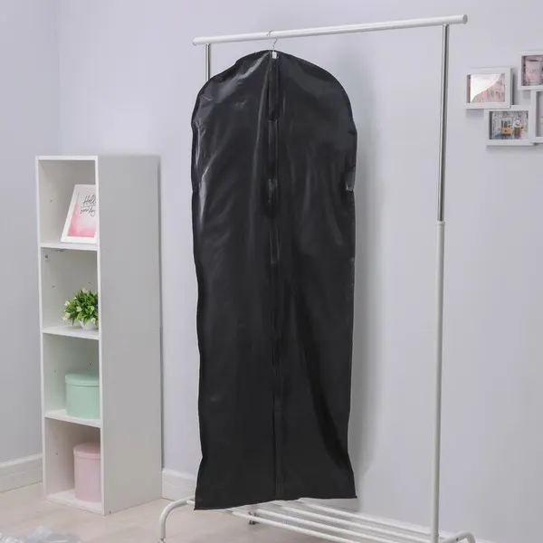 Чехол для одежды LaDоm, 60×160 см, плотный, PEVA, чёрный, 9716844