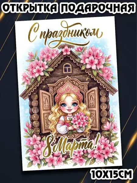 Podarkez Открытка с 8 марта женщинам