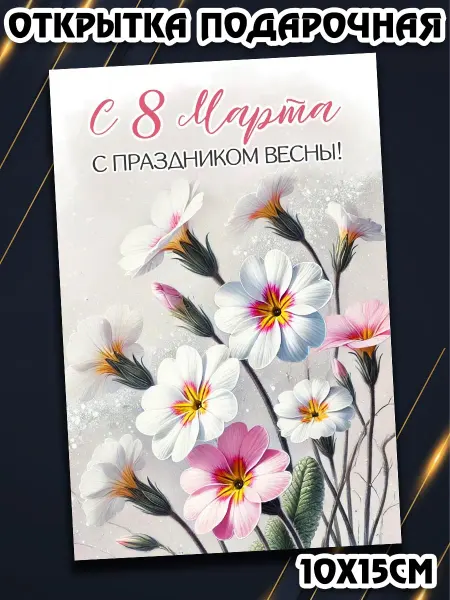 Podarkez Открытка с 8 марта коллегам уникальная