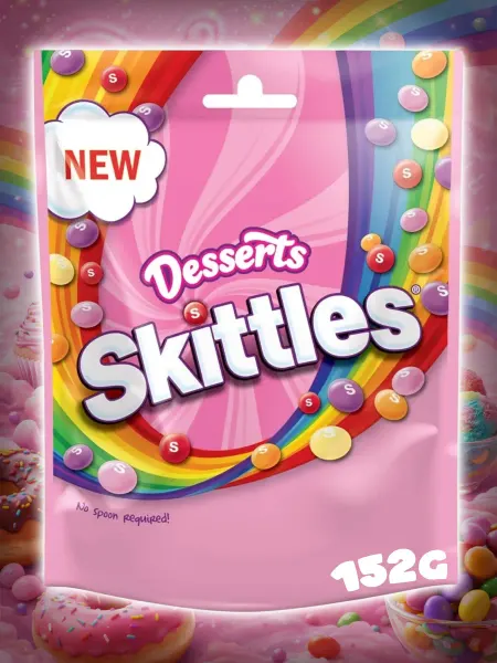 Skittles Dessserts, конфеты Скитлс Десерт драже фруктовые