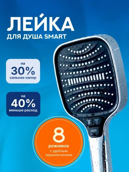 Royal Wash Лейка для душа большая 8 режимов