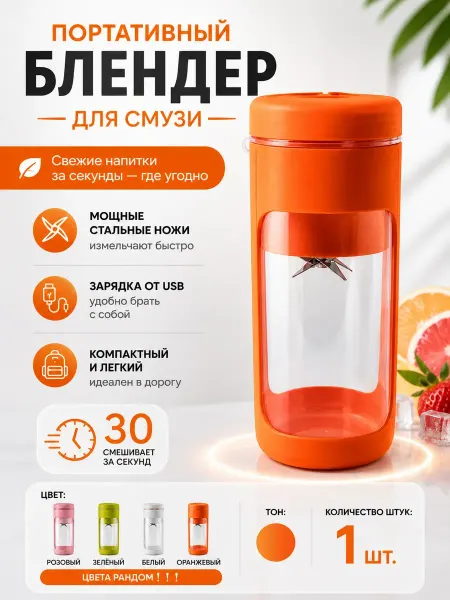 НИСО4 Блендер портативный для смузи и коктейлей
