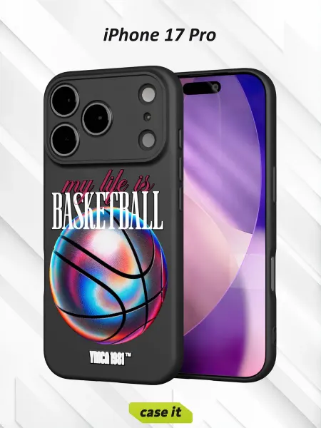 Case it Чехол на iPhone 17 Pro с принтом Баскетбол