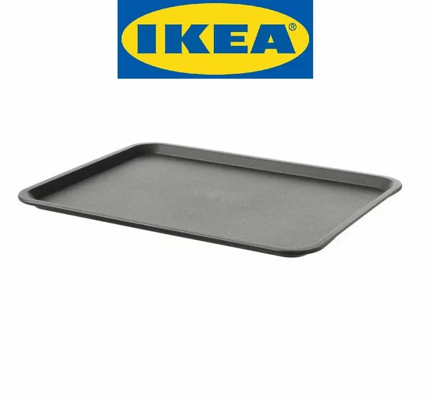 Поднос пластиковый IKEA TILLGANG икеа тиллганг, 37х29 см, пластик, тёмно-серый