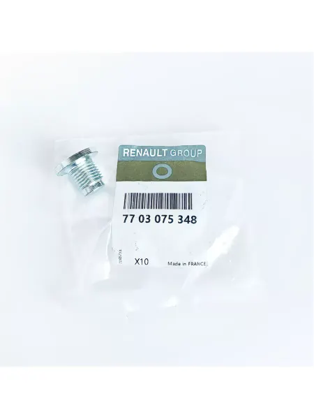 RENAULT GROUP Пробка сливная масляного поддона 7703075348 Renault, Nissan
