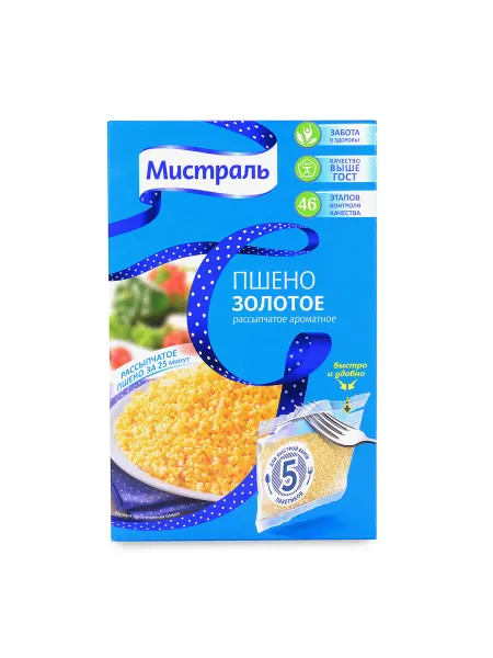 МИСТРАЛЬ Крупа пшено, «Мистраль», 5 шт.*80 г, Россия