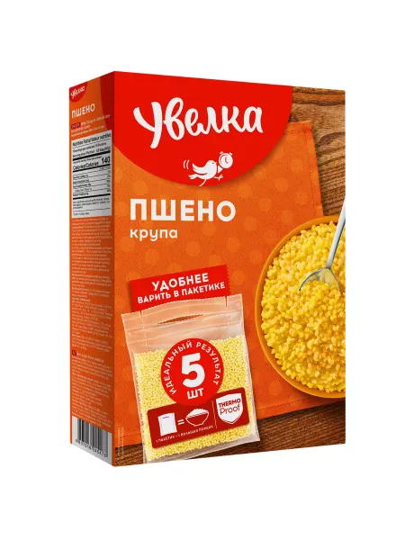 Увелка Пшено шлифованное в варочных пакетиках 80 г х 5 шт
