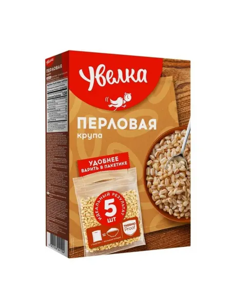 Крупа перловая Увелка в варочных пакетиках 80г x 5 шт