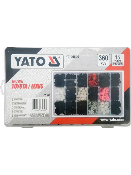 Yato Набор автомобильных клипс 18 типов, ТОйота, Лексус