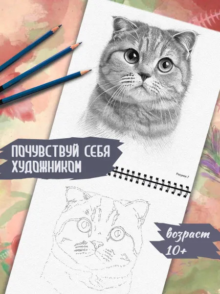 Touch Art Раскраска антистресс Кошки и котята для взрослых и детей
