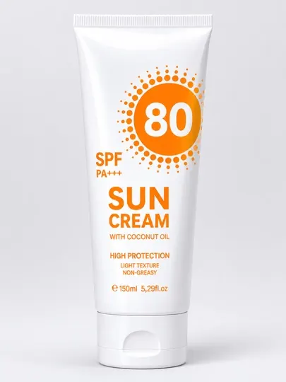 Крем солнцезащитный "Dr Agon SPF 80 PA+++", кокосовое масло и витамин Е, 150 мл