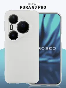 Чехол для Huawei Pura 80 Pro (Хуавей Пура 80 Про), тонкий с матовым покрытием и бортиком вокруг модуля камер, темно-серый ROSCO