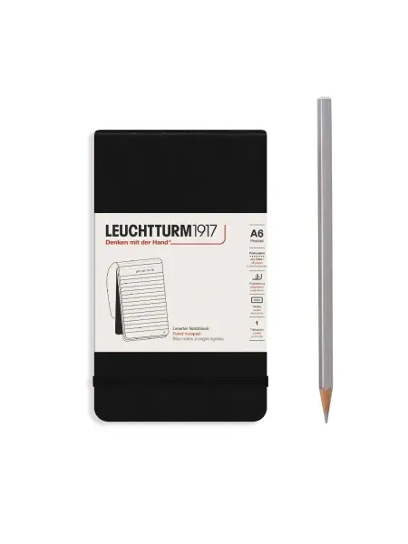 Leuchtturm1917 Блокнот Pocket А6, 80г м2, 92 л, твердая обложка