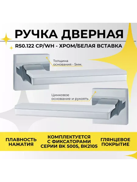 ABRISS Ручка дверная цинковая на раздельном основании