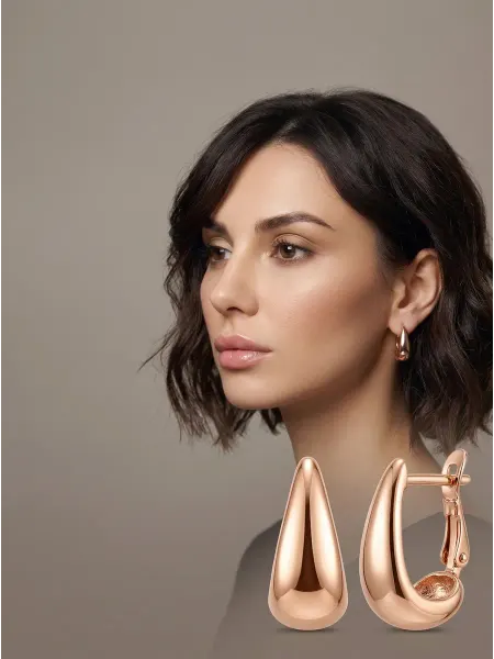 LUMI Insane Beauty Серьги бижутерия под золото капля