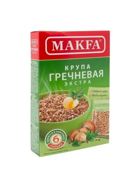 Крупа гречневая Makfa ядрица 80г x 5 шт