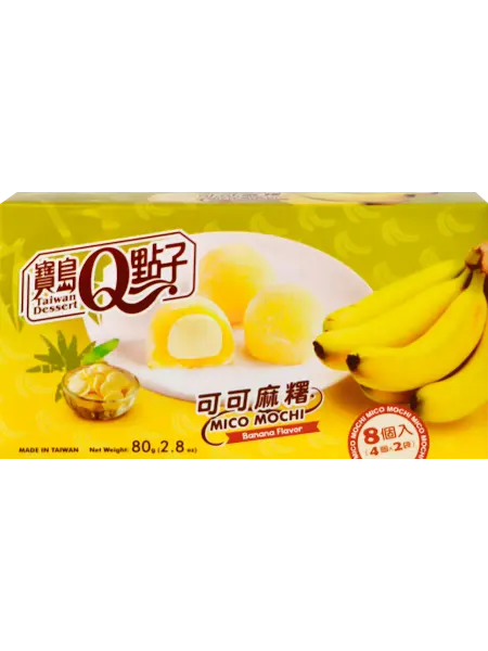 Кондитерское изделие QIDEA Какао-моти с бананом, 80г