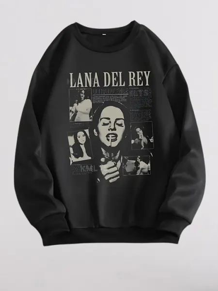 Свитшот Lana del Rey для мужчин и женщин, длинные рукава, 80% хлопок, популярный дизайн