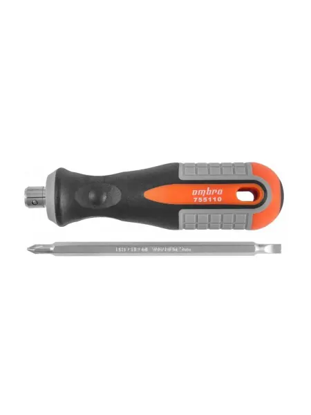 OMBRA Отвертка стержневая двусторонняя ROUND GRIP,РН1, SL5x100 мм