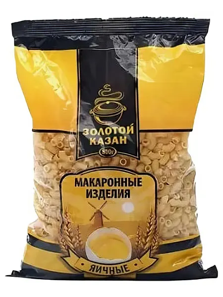 Макаронные изделия Золотой Казан Рожки яичные, 800 г