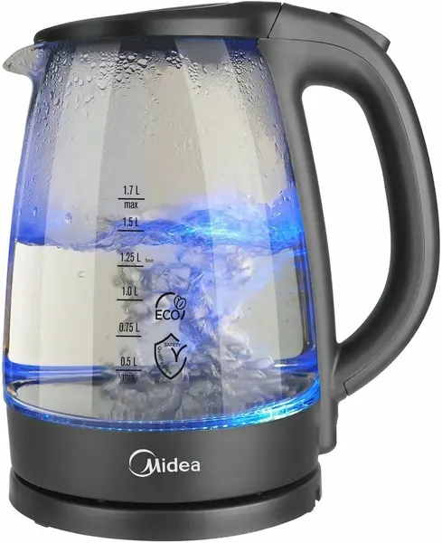 Чайник электрический MIDEA MK-8015, черный, официальная гарантия