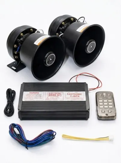 Комплект автомобильной сирены 12V с двумя динамиками и блоком управления