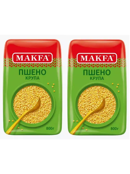 Makfa Крупа Пшено шлифованное Макфа 800г 2шт