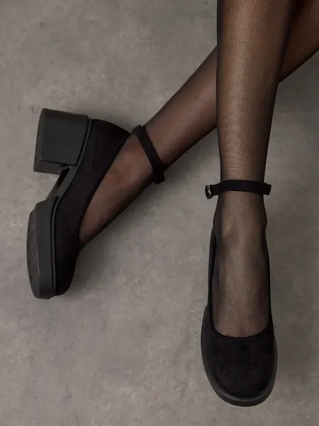 ComfortShoes Туфли на каблуке замшевые с ремешком