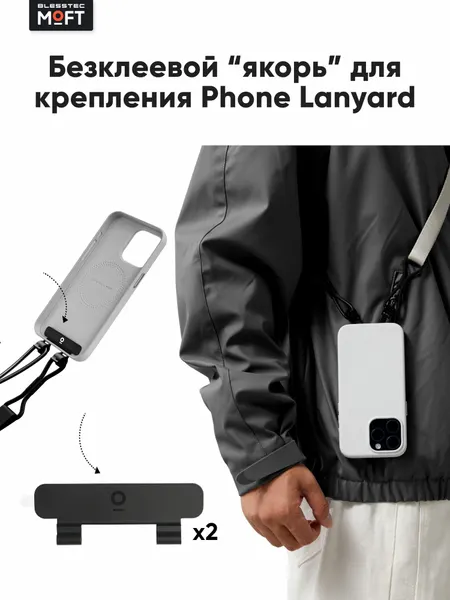 Усиленное сменное пластиковое крепление для чехла из экокожи MOFT Snap Case