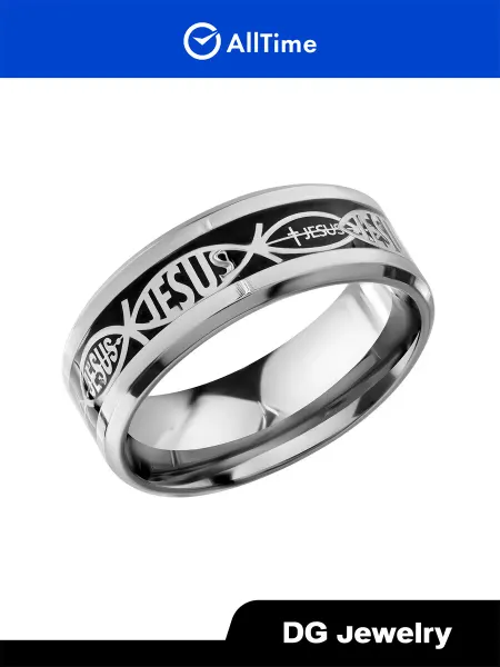 DG Jewelry Кольцо черное бижутерия