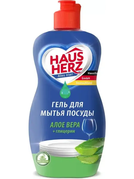 Haus herz Средство для мытья посуды Глицерин + Алоэ Вера 450мл 802704