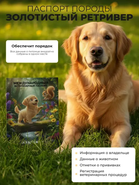 Паспорт ветеринарный междунар. Порода Золотистый ретривер